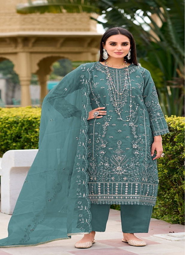  K 5210 Organza by Shree  Embroidered Pakistani Suit Collection